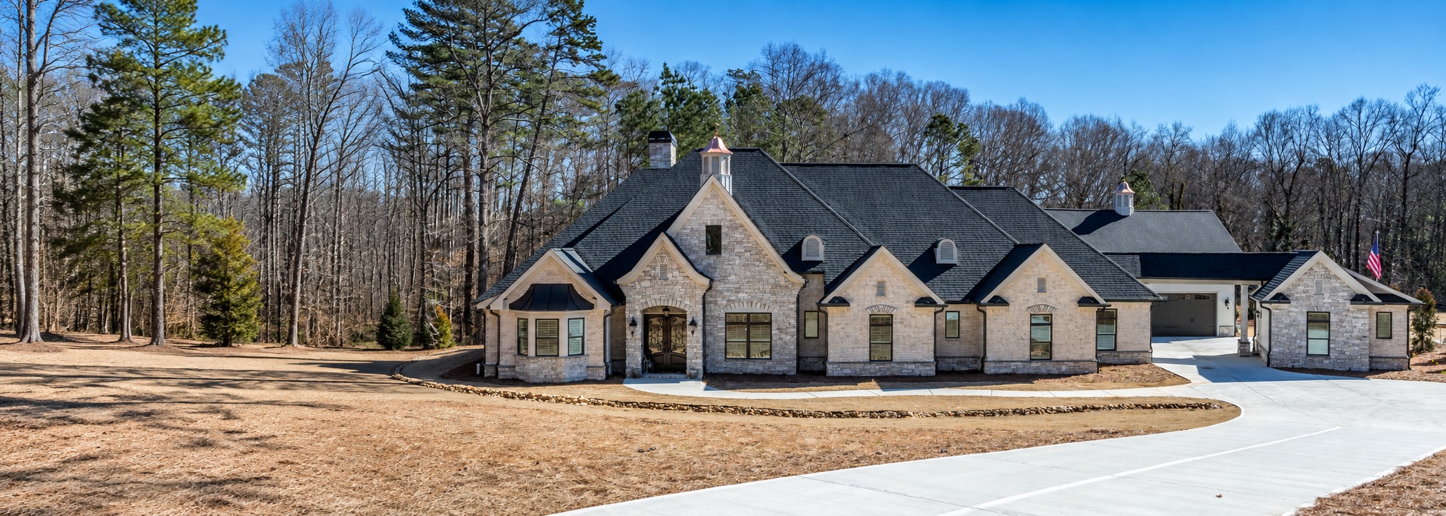 Custom stone and brick home in North Georgia